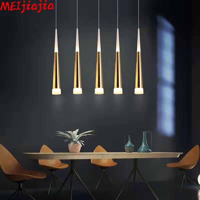 Sandyha Nordique Design Minimaliste Bande Suspension Art Long Tube Lustre Salon Salle à Manger Cuisine île Luminaires