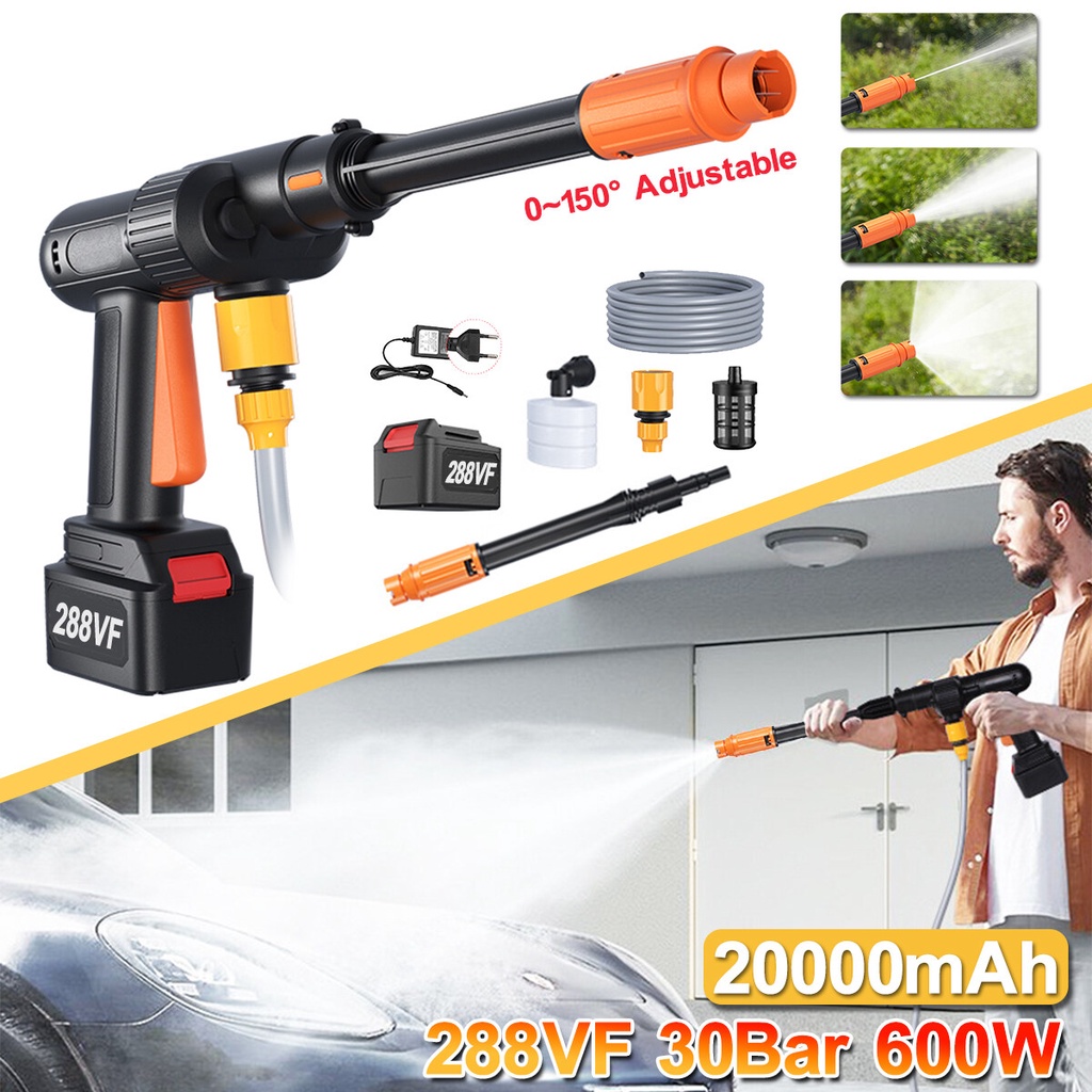 288VF 20000mAh 600W Cordless High Pressure Car Washer High Power Car ...