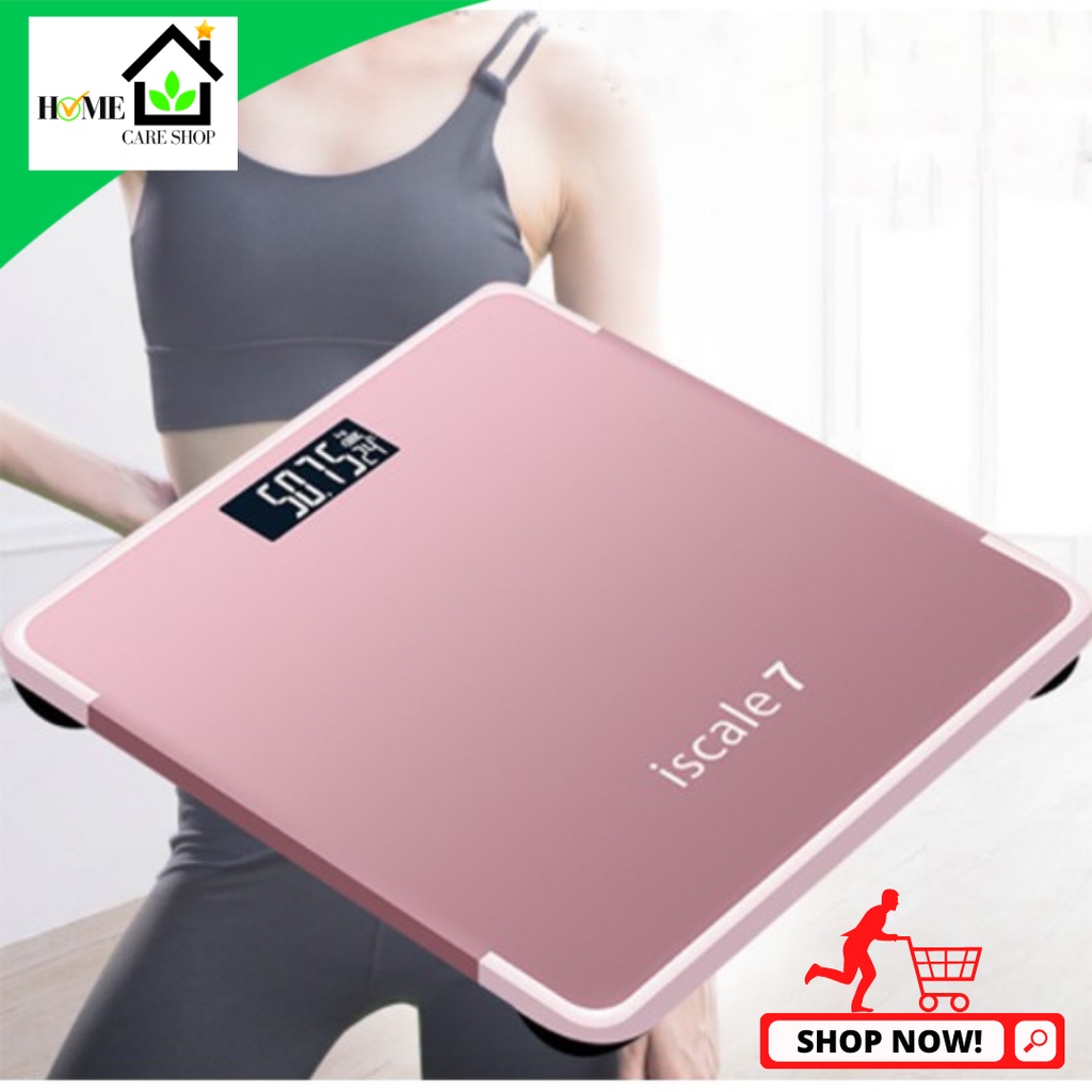 396lbs /180kg Digital Body Weight Scale LCD Bathroom Scales Tempered Glass  Pink