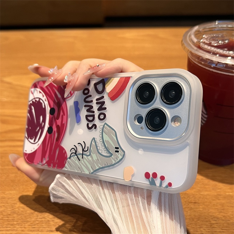 Cartoon Dinosaur Camera Protection phone case for iPhone 13 pro max 11