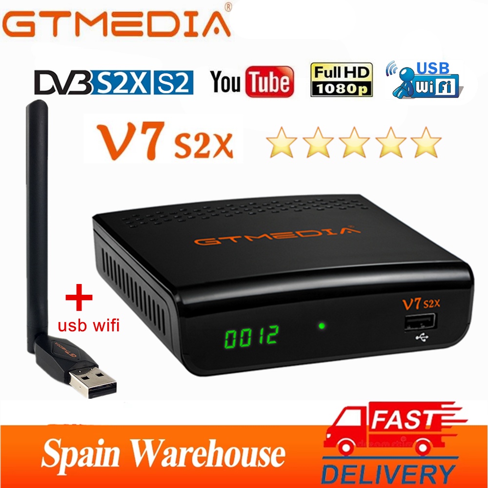 Original GTmedia V7 S2X Satellite Receiver DVB-S2/S2X 1080P HD GT MEDIA ...