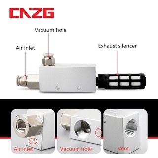 thumbnail image 2 of Vacuum Generator With Silencer, Air Venturi Pneumatic Vacuum Air Pneumatic Exhaust Muffler Fitting Accessories Cv 10hs Pneumatic Air Exhaust Vacuum Generator Ejector 2 of 9