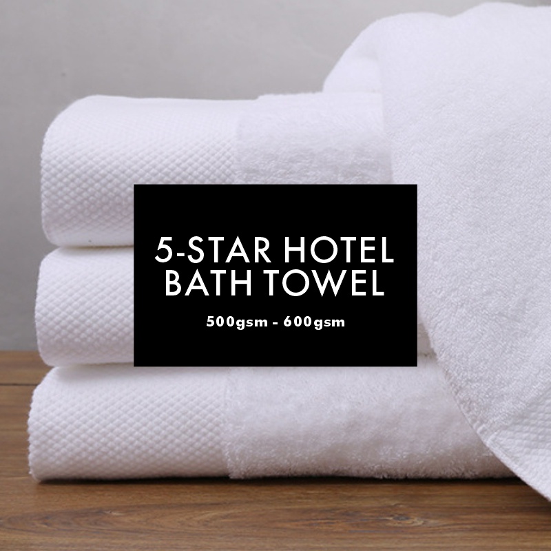 5 STAR Hotel Spa BATH TOWEL 100% Hotel Quality 500g-600g (WITH EDGE ...