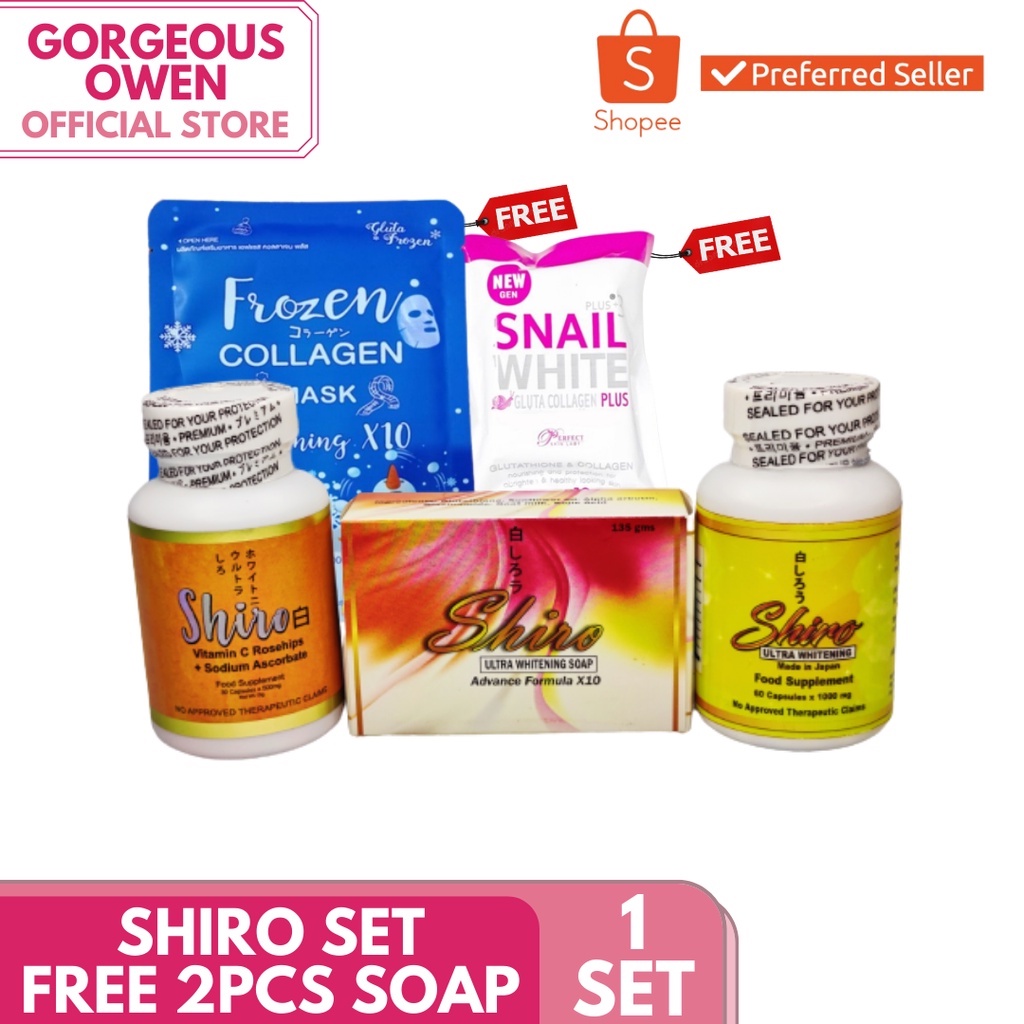 Shiro Glutathione Combo Free Vitamin C Rosehips And Shiro Soap Made In