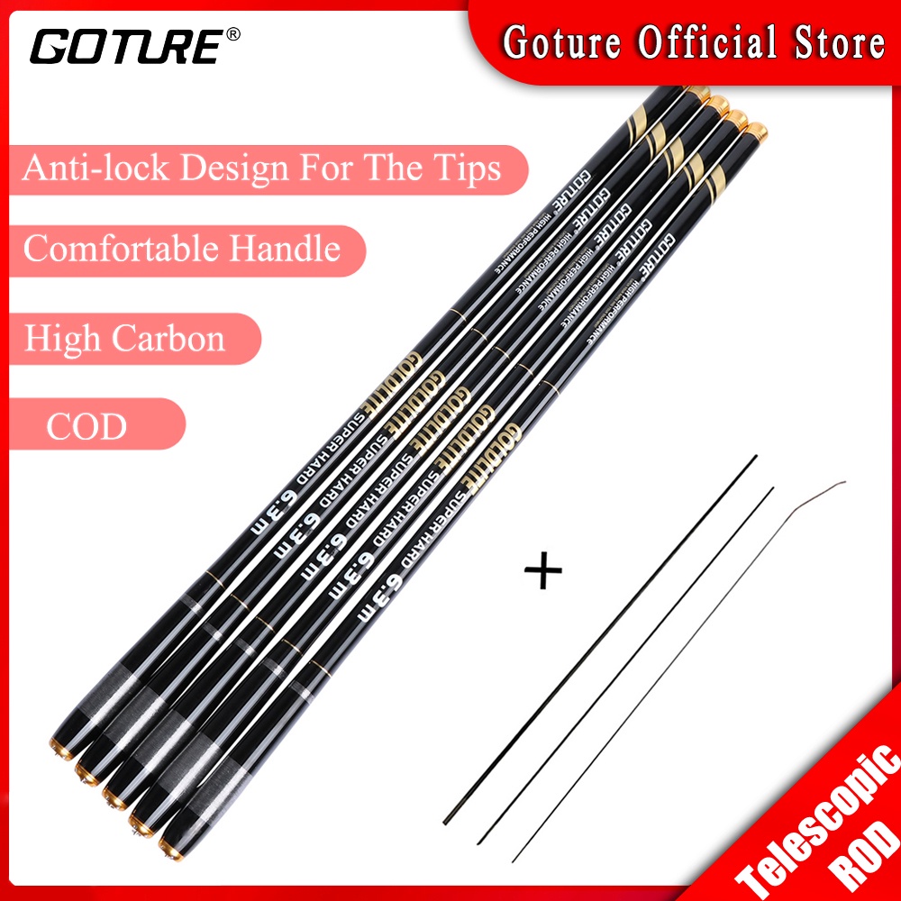 Goture GOLDLITE Carp Fishing Stream Fishing Rod 2/8 Power Hard Carbon Fiber  Telescopic Fishing Rods