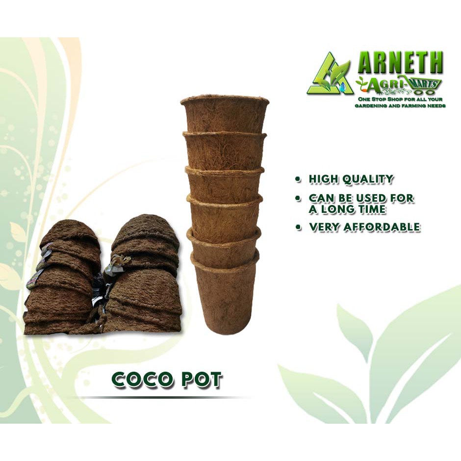 ARNETH HANGING / ROUND COCO POT FOR PLANT (2PCS/6PCS) | Shopee Philippines