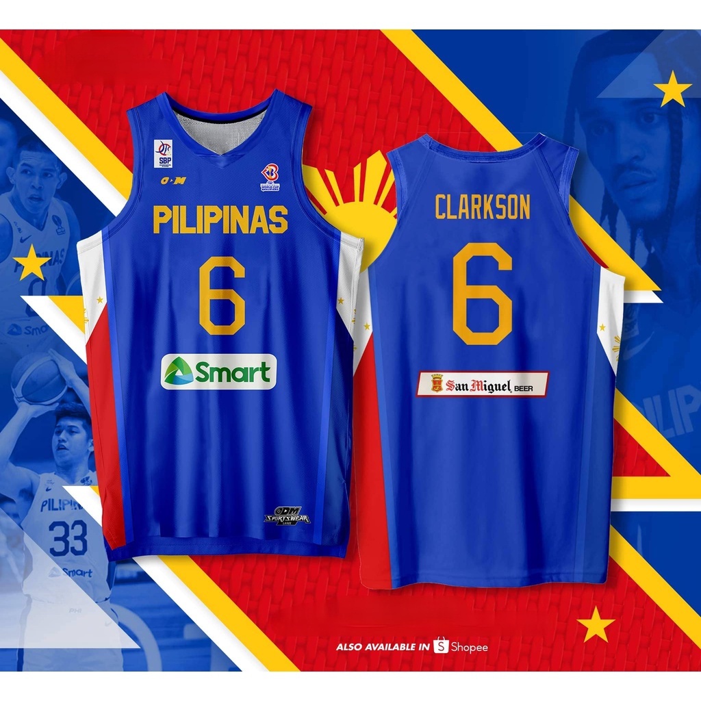 Clarkson 6 Philippines Team Basketball Jersey Sublimation Custom Name Number