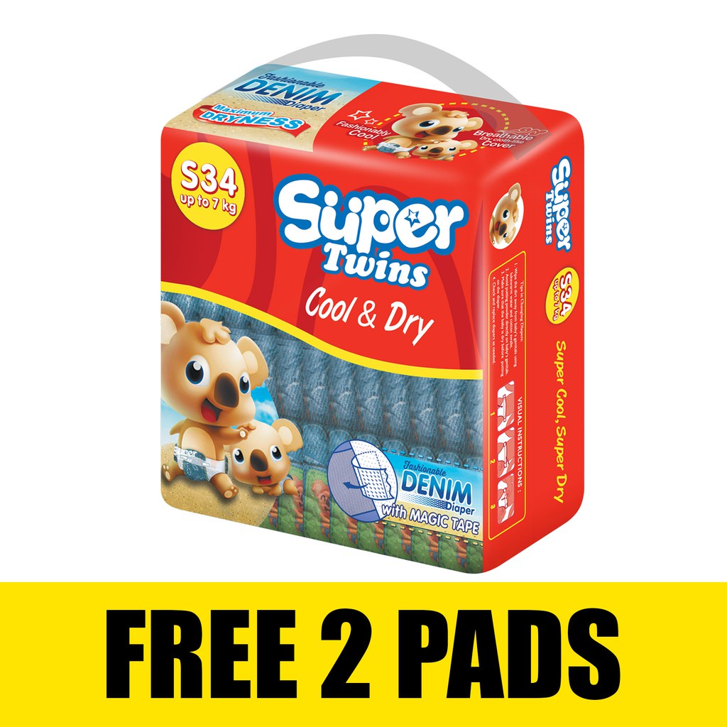 Super twins cool sales and dry diaper