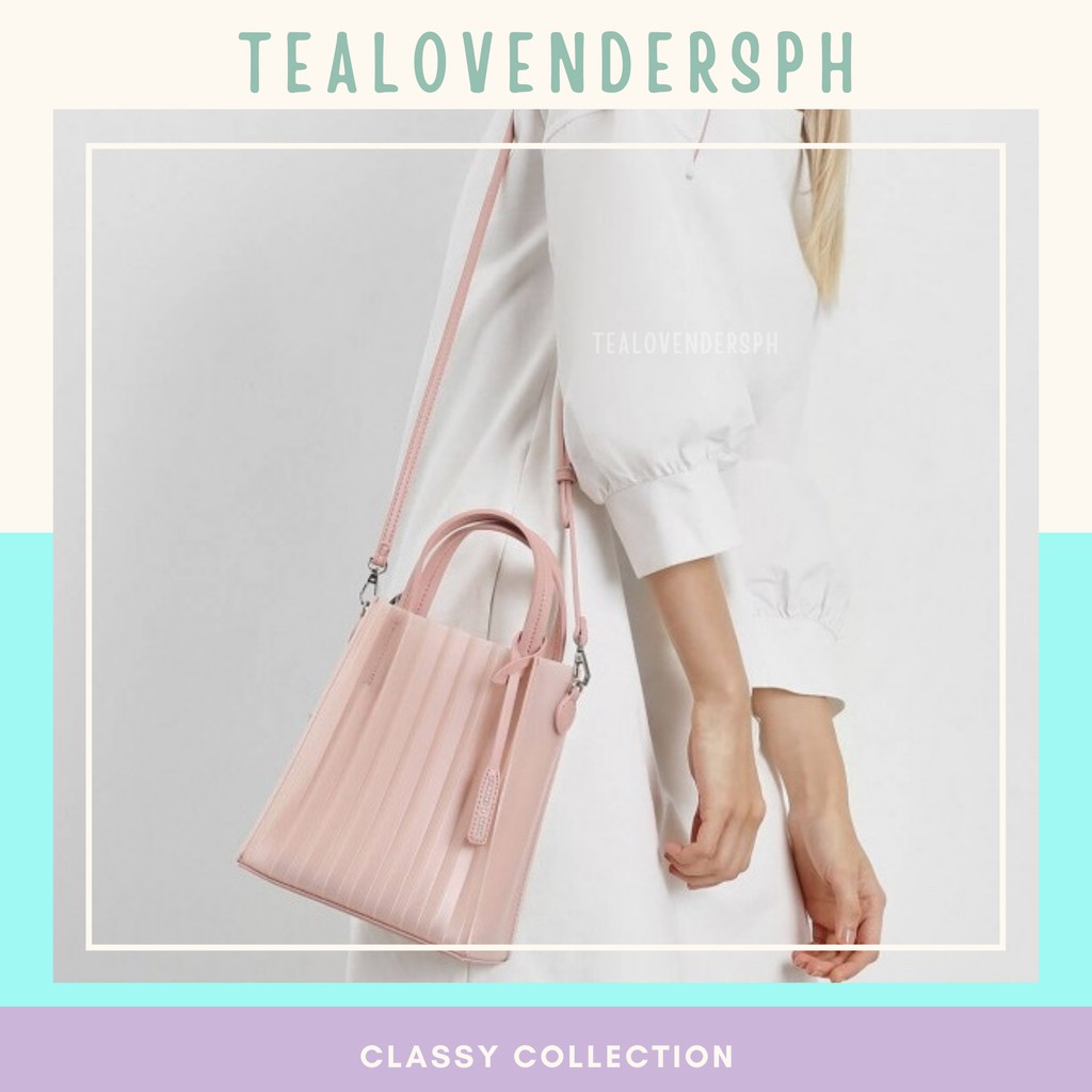 Translucent pleated tote outlet bag