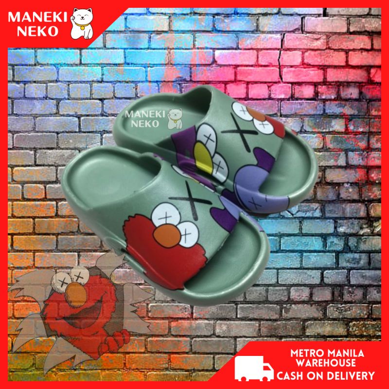 Kaws Yeezy Elmo Slides Slippers Sandals For Kids | Shopee Philippines