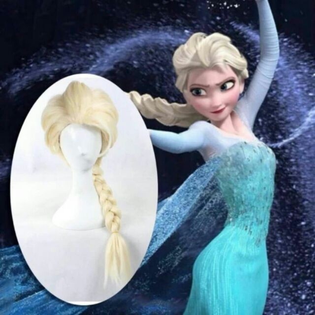 Kids elsa best sale wig