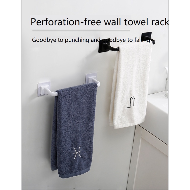 Towel Bar Bath Hanger Wall Mount Towel Rack Holder for Bathroom Kitchen ...