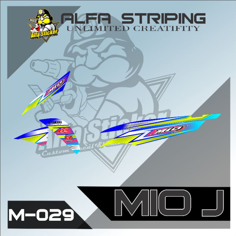 Striping Variations Of Mio J Racing Motorcycle Scotlet Sticker ...