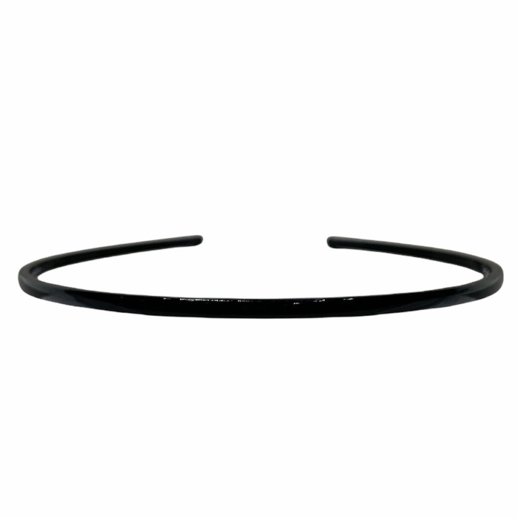 Black Scroll Solid - Skinny Headband