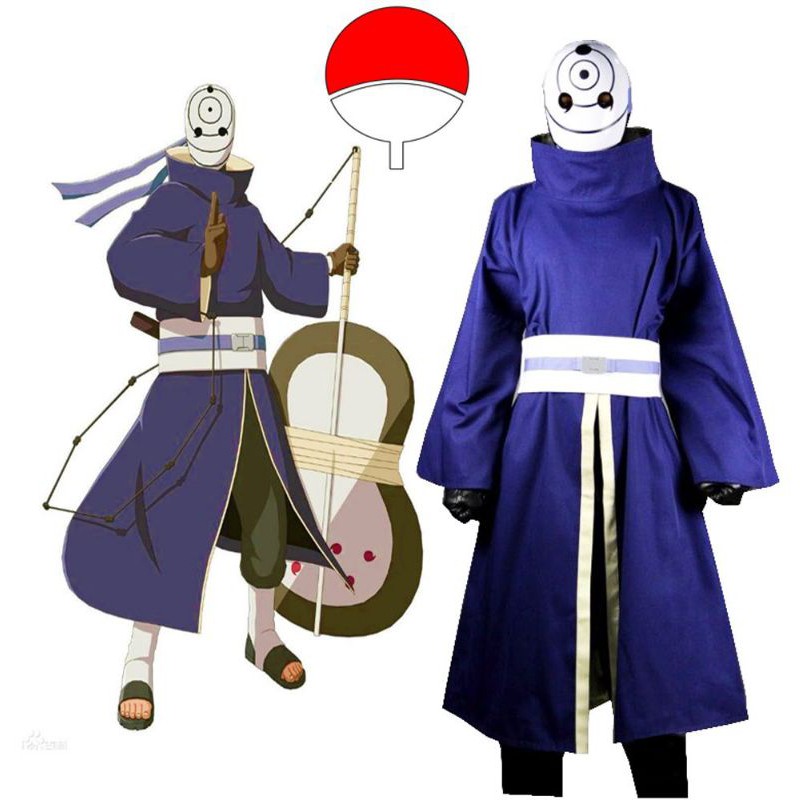 Anime NARUTO Cosplay Costume Uchiha Sasuke Tobi Obito Akatsuki Hallowe –  Wolf Store Logistics