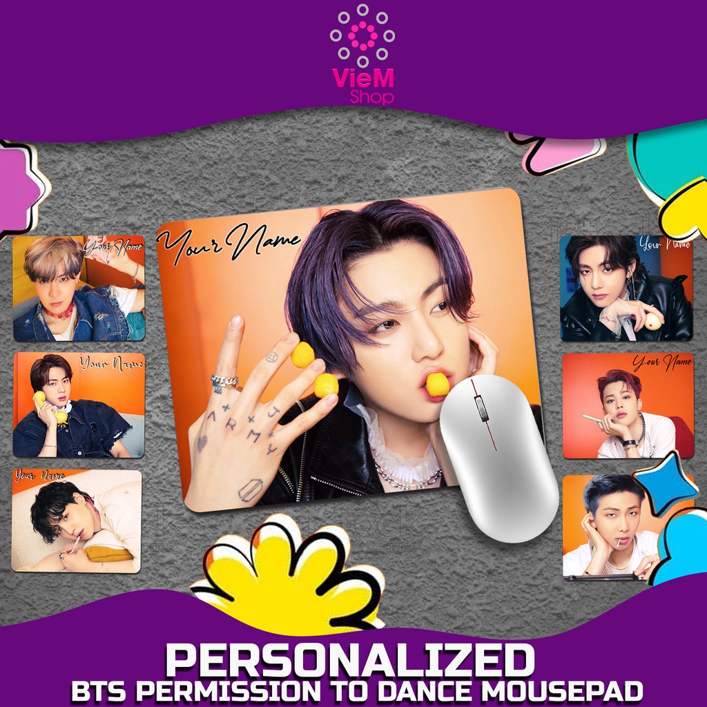 Personalized BTS Mousepad | Extra Thick Permission To Dance Mouse pad ...