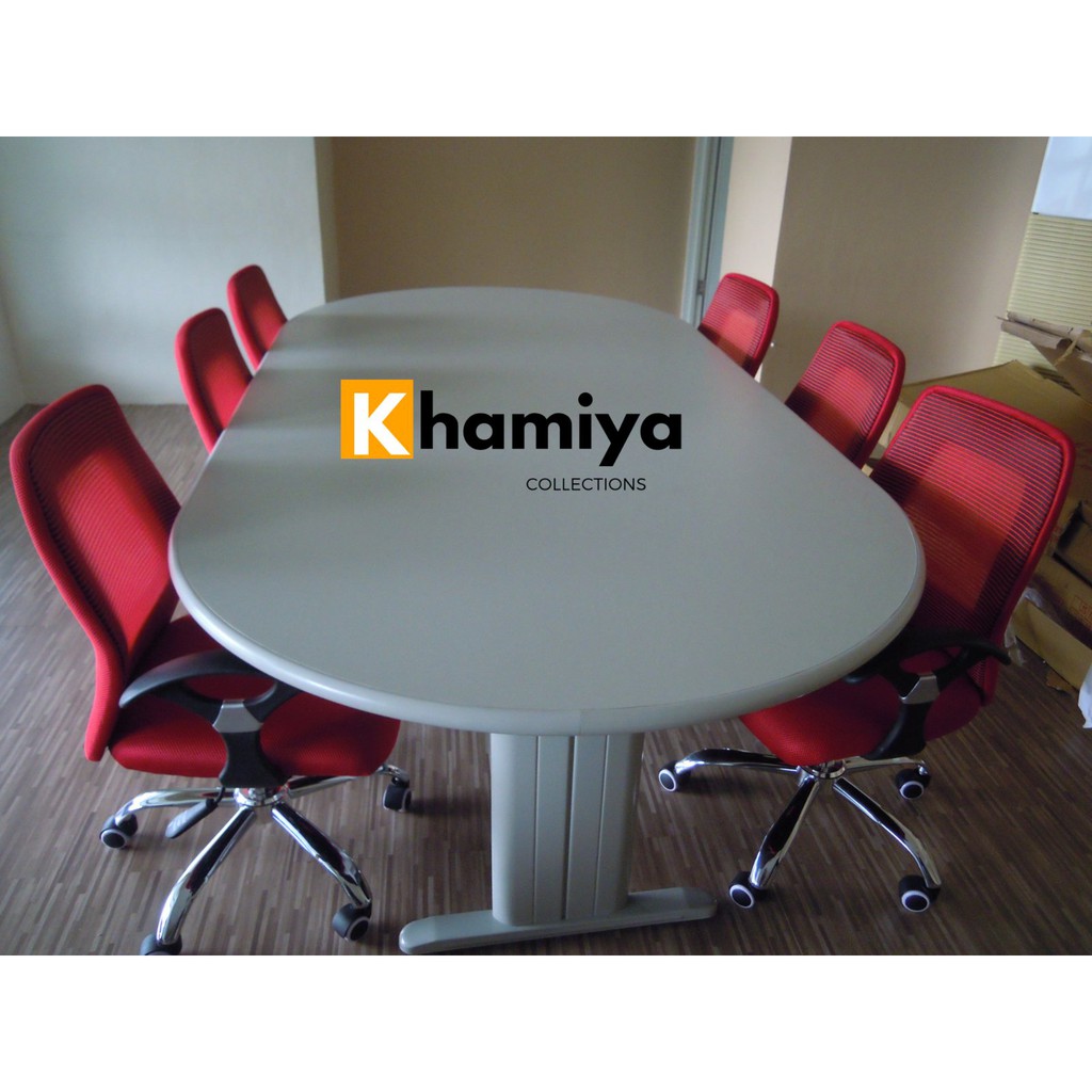 8-10 Seater Oval Conference Table Light Gray, Boardroom / Meeting