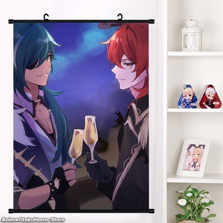 Pôster de anime decorativo jogos de anime Kaeya Alberich Diluc HD Wall  Scroll Print Poster Pintura