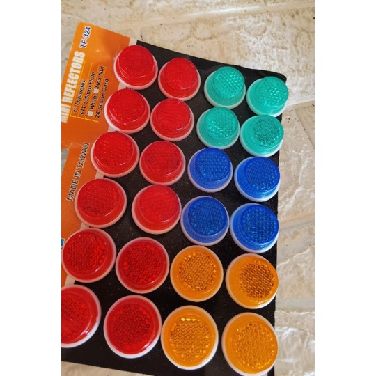 (1 pad=2 dozens) Mini Jewel Reflectors | Shopee Philippines