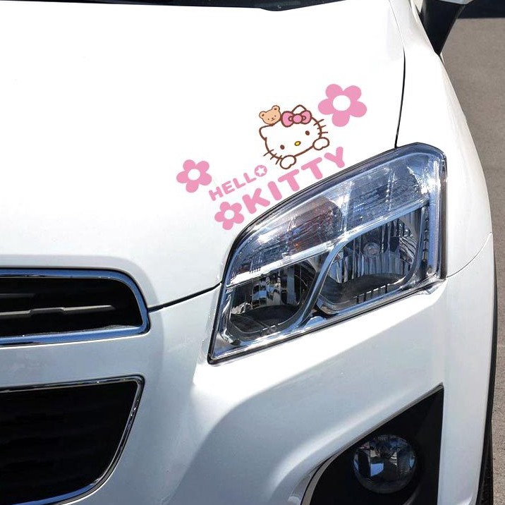 Lovely Hello Kitty Car Stickers Car Eyebrow Stickers Body Scratch Cover