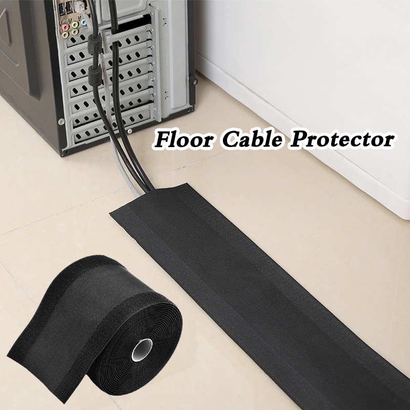 1/3M Floor Cable Cover Nylon Cable Grip Strip Selfadhesive Floor Cable