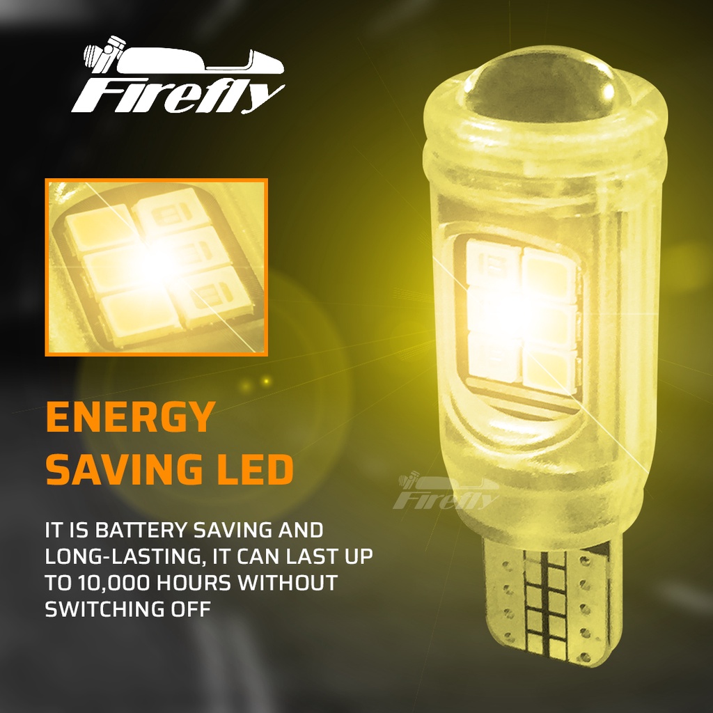 Firefly T15 Dual Contact Park Light / Signal Light Color Amber - White ...
