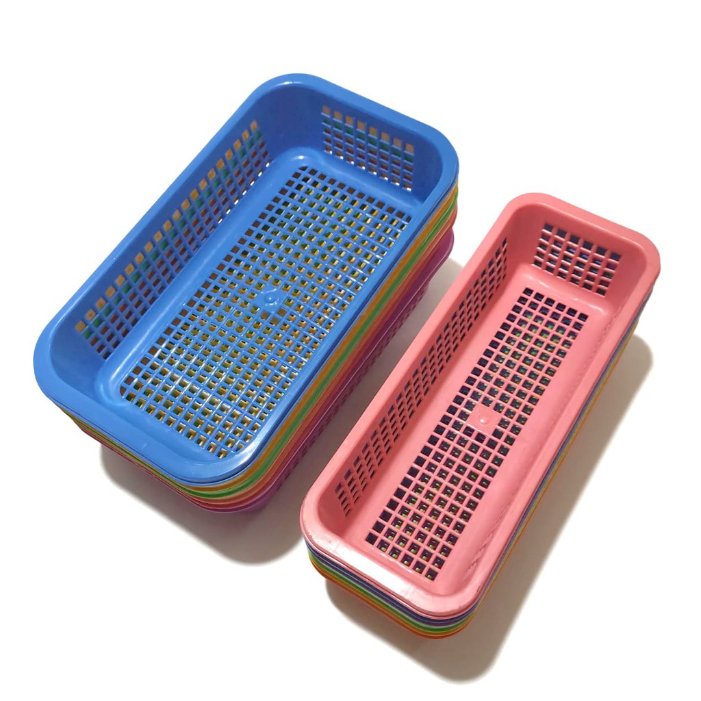 168 HOME ACCESSORIES Multipurpose Plastic Basket Tray Rectangular Storage  Trays COD A-152