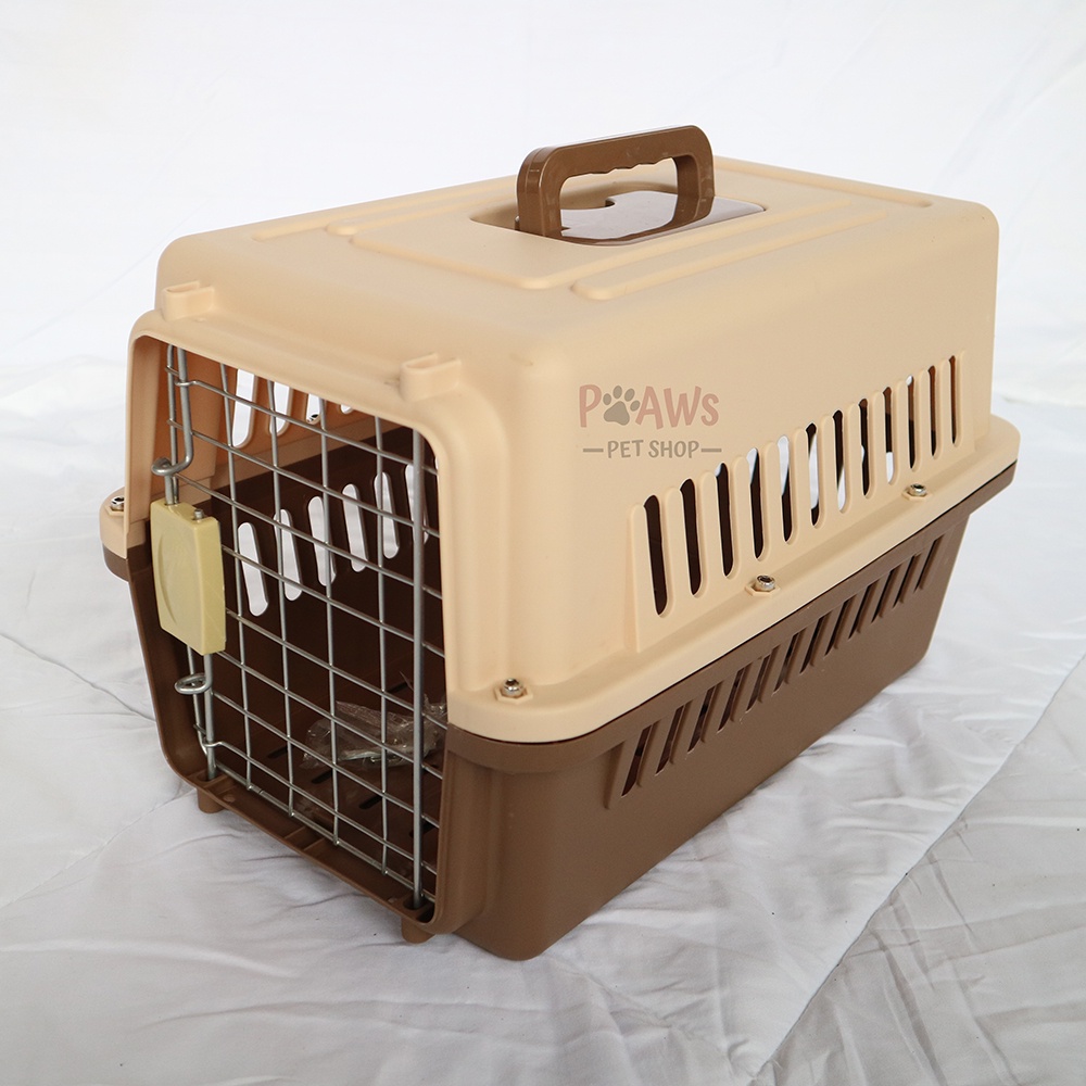 Pet carrier travel cage dog cat crates airline approved 48x32x30 cm ...