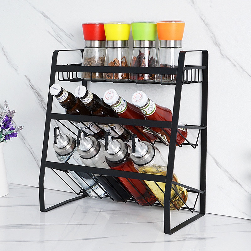 3 Layer Spice Rack Condiments Organizer Kitchen | Shopee Philippines