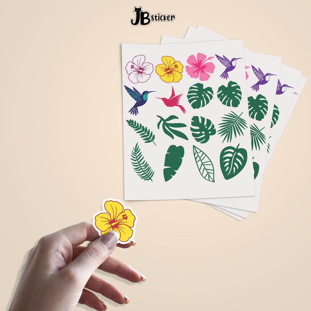Monstera/Tropical Stickers 2 sheets, Cute sticker sheet, Journal ...