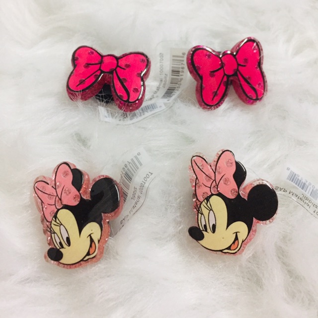 Minnie Mouse 3d Disney Croc Shoe Charms Pins Jibbitz for Crocs with tag