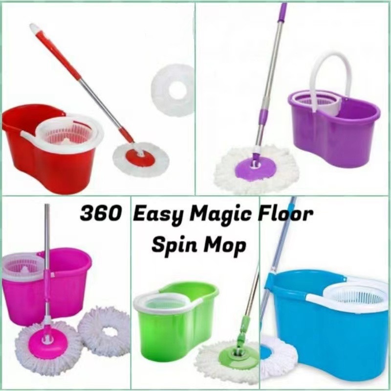 Spin Mop With Spinner and Bucket Magic Tornado Mop 360 Easy Rotating ...