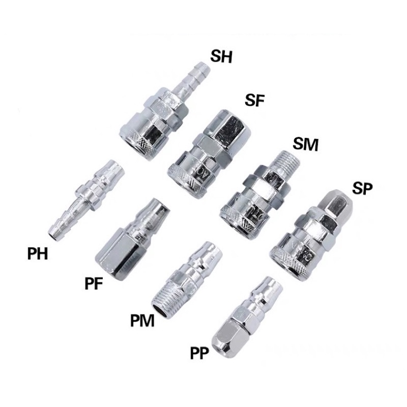 C type quick connector PU pipe air compressor pipe male and female
