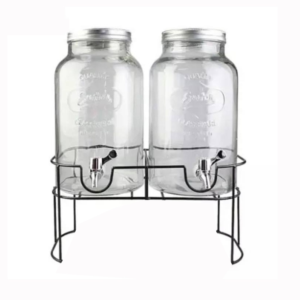 portable-double-jar-glass-container-for-water-wine-mixed-juice-with