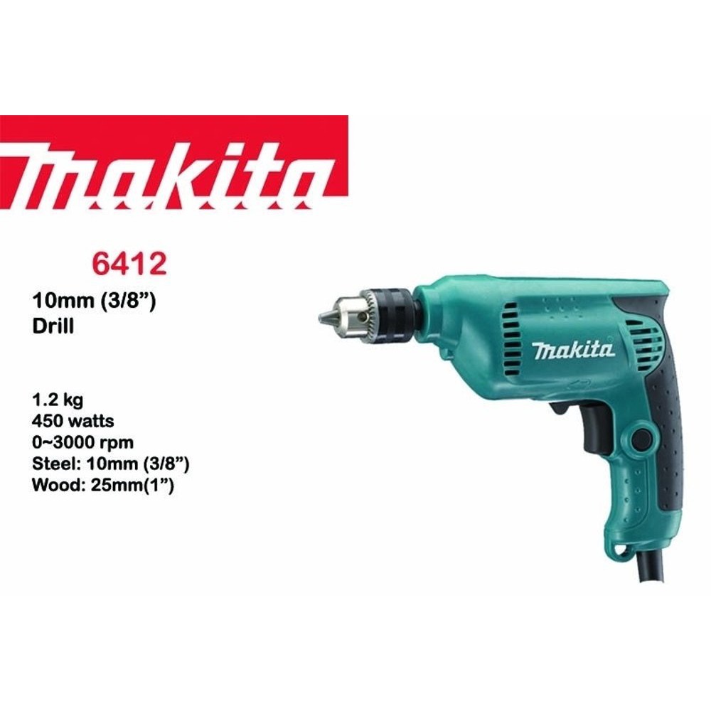 Makita 6412 Iron Wood Drill Machine 10MM | Shopee Philippines