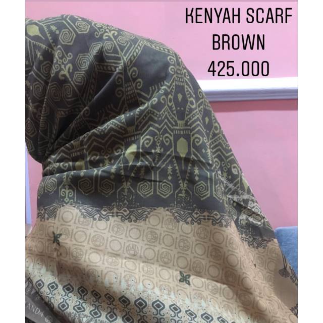 NEW Kenyah scarf brown riamiranda wastra | Shopee Philippines