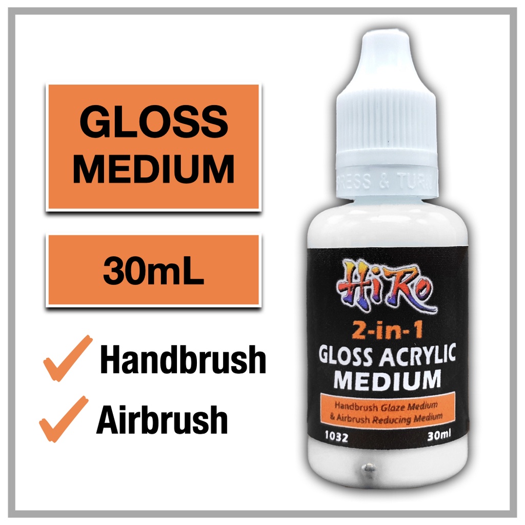 Acrylic Medium Matte / Gloss (Handbrush and Airbrush) Retarder by