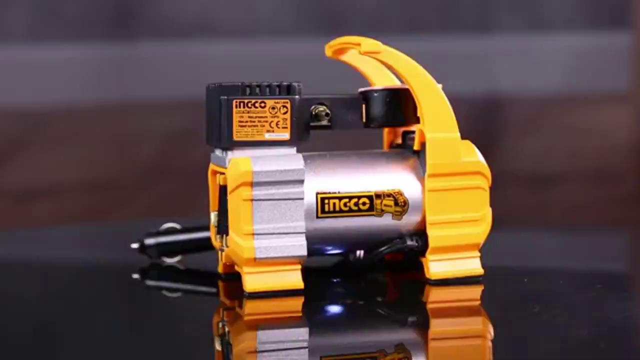 Ingco by Winland Auto Air Compressor Pump Car Tire Inflator DC 12V ...