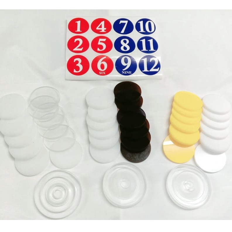 ANY 1 Set. NEW FIBER PICHAS w/ STICKER NUMBER FOR POOL TABLE/GAMIT SA ...
