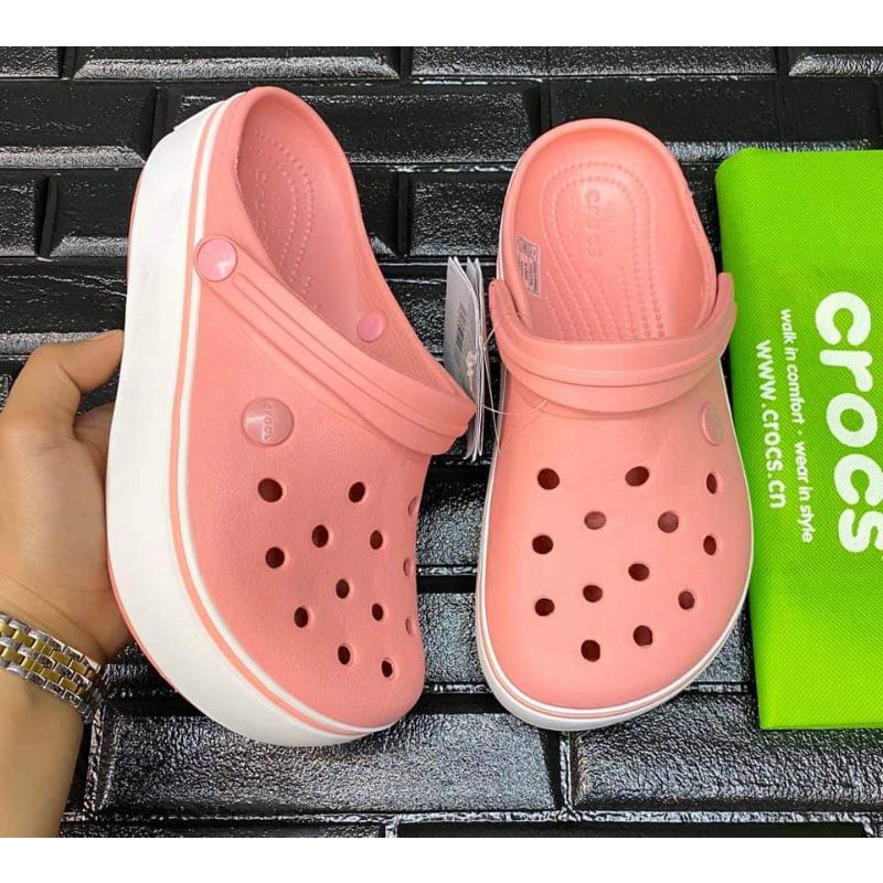 Crocs Crocband Platform Clog Black Lightweight Crocs For Women's | Shopee  Philippines