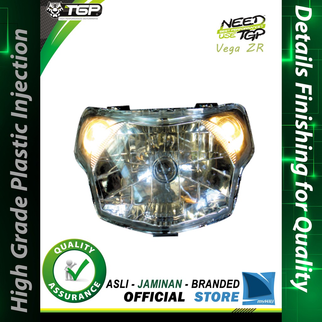 Reflector / Headlight Yamaha Vega ZR COMPLETE - Front Lamp Assy TGP ...