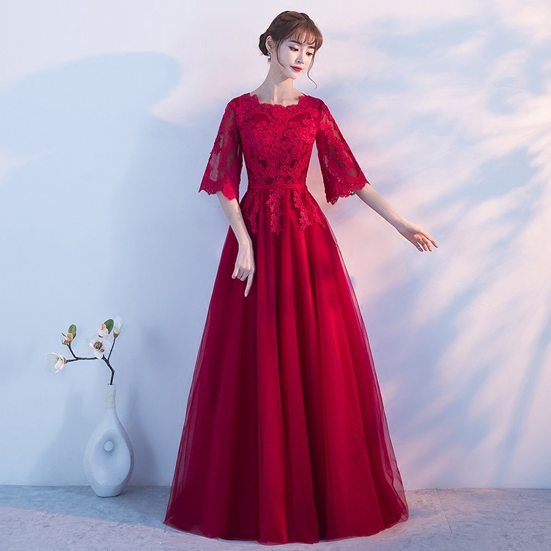 Chiffon Long Maxi Dresses Women Elegant Lace Hollow Out Dress Long Sleeve  Party Long Dress Vestidos | Shopee Philippines