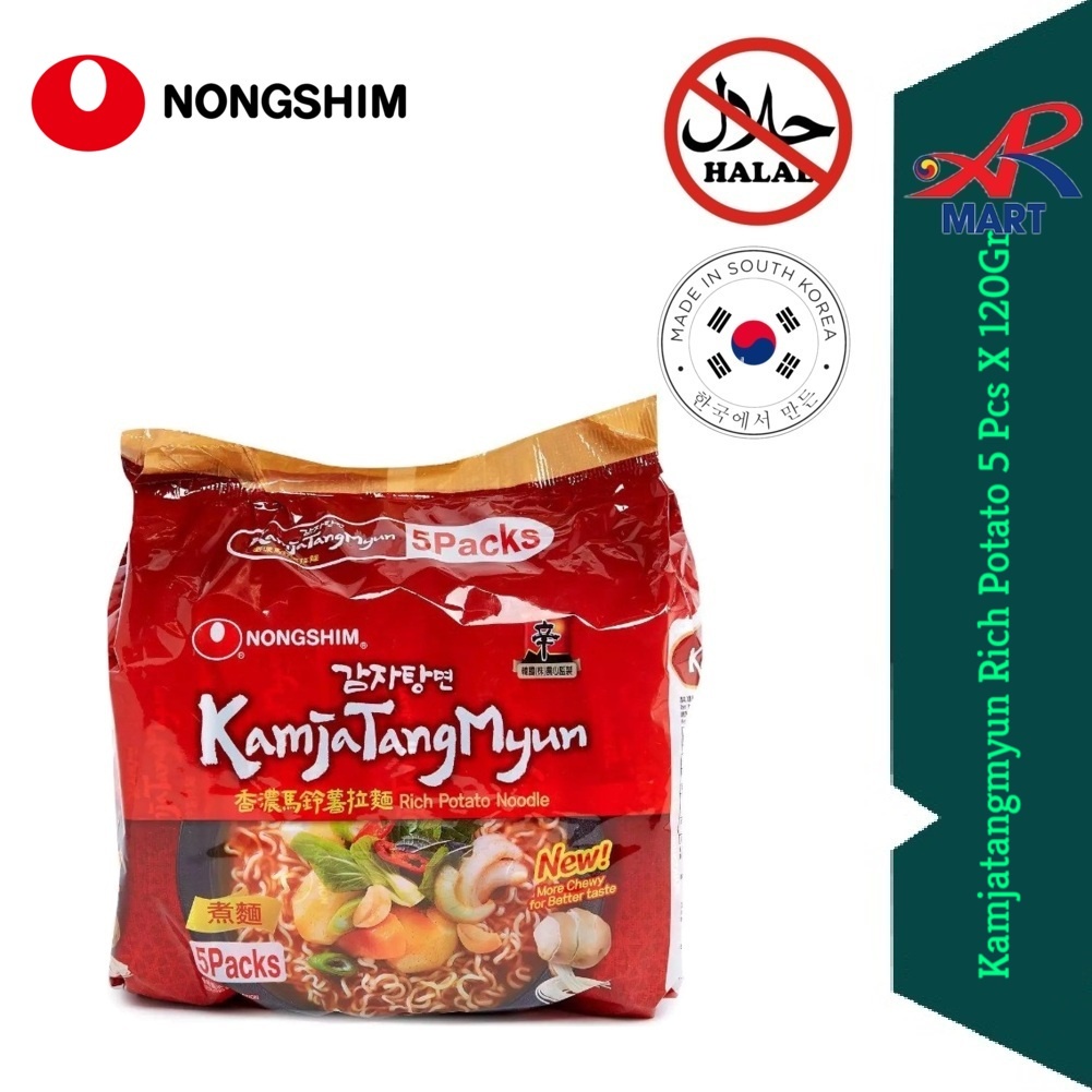 NONGSHIM KamjaTangMyun Rich Potato Instant Noodles 5sX120g | Shopee ...