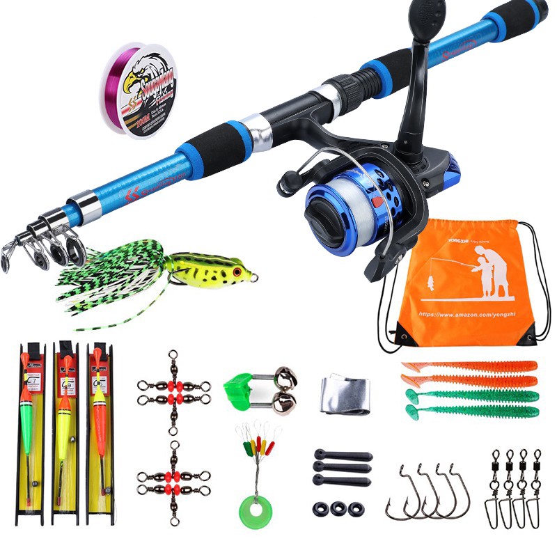 YONGZHI Fishing Rod Combos with Telescopic Fishing Pole Spinning