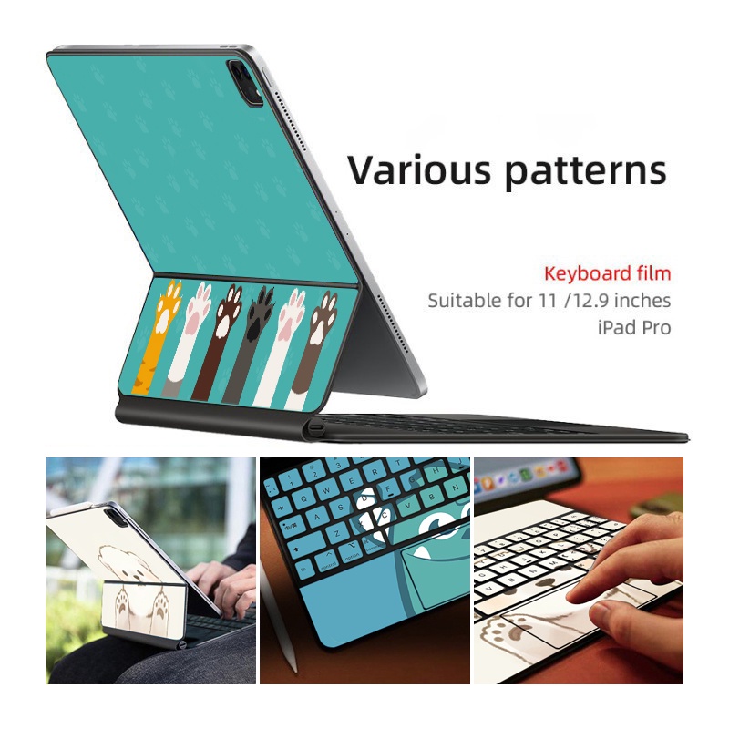 【3 Pieces】Film Cover Suitable For Magic Keyboard Skin Sticker 2022 IPad Pro  11 inch 2020 2021 ipad pro ipad air inch cute bear