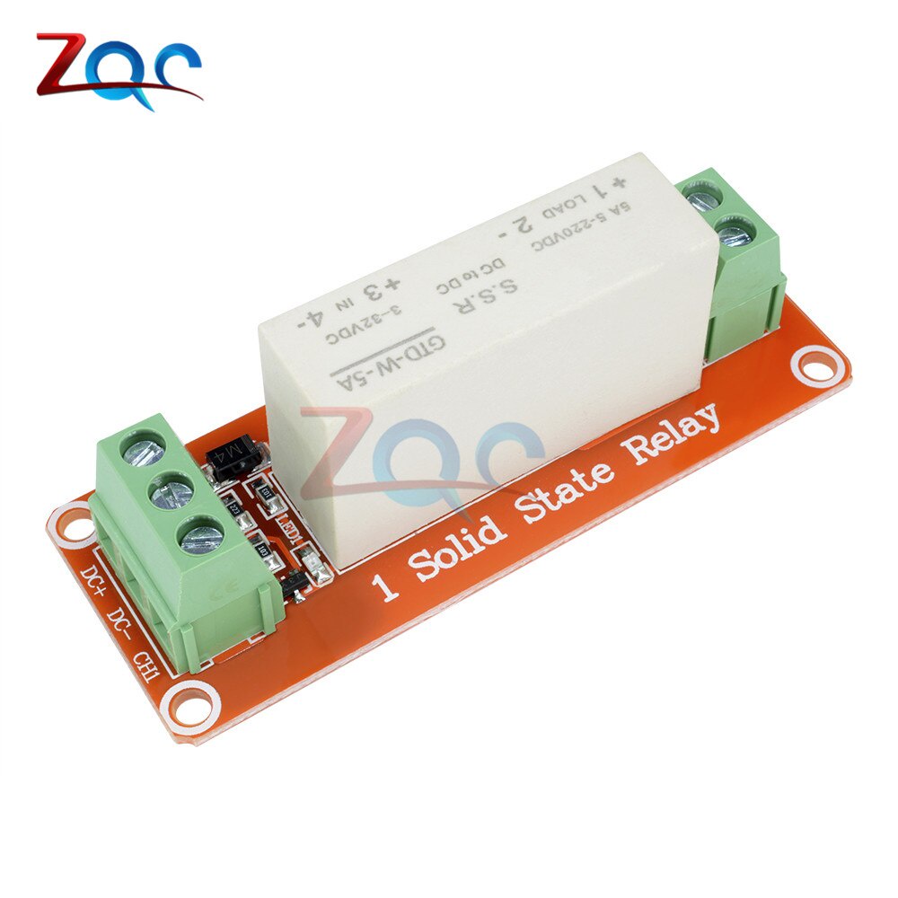 1 Channel SSR Solid State Relay Module High-low Trigger 5A 3-32V For ...