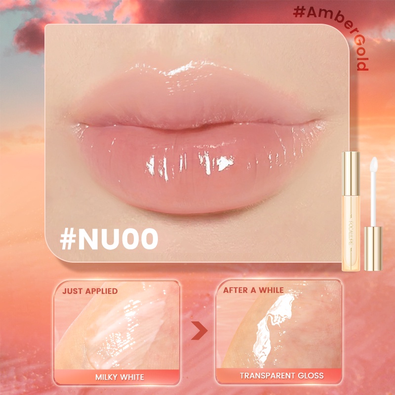 FOCALLURE AmberGold Glasting Essence Lip Tint Lip Care 3 Textures High