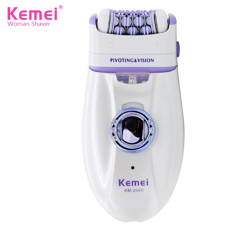 Kemei Epilator Shaver Waterproof Shaving Women Hair Remover Electric