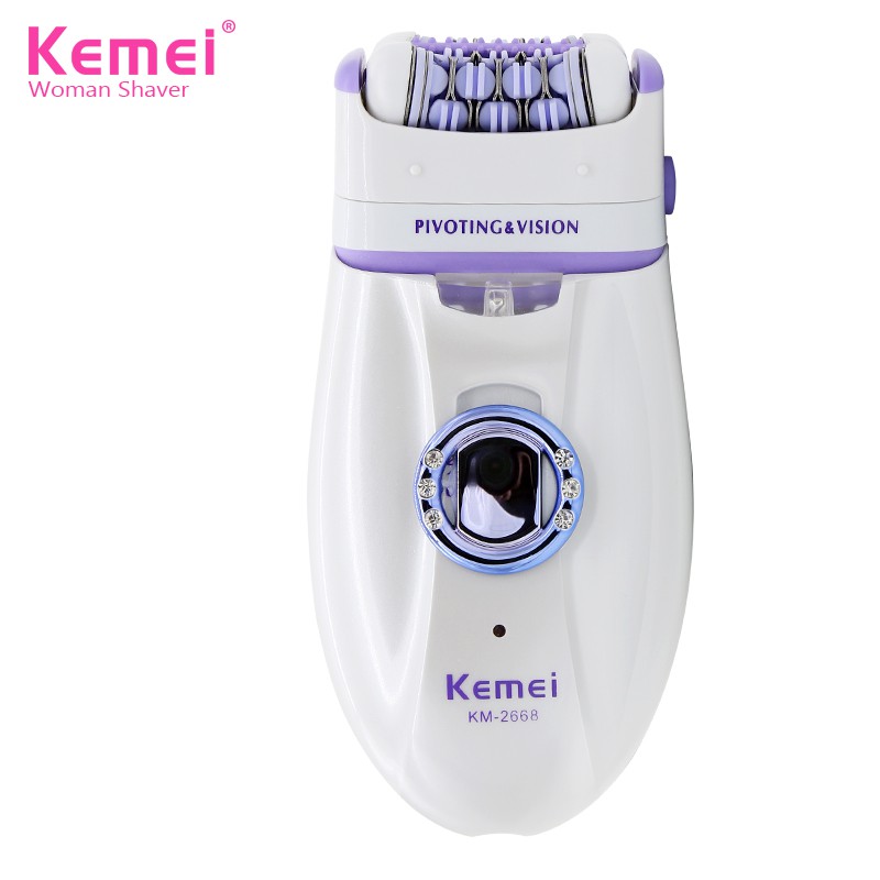 Kemei Epilator Shaver Waterproof Shaving Women Hair Remover Electric ...