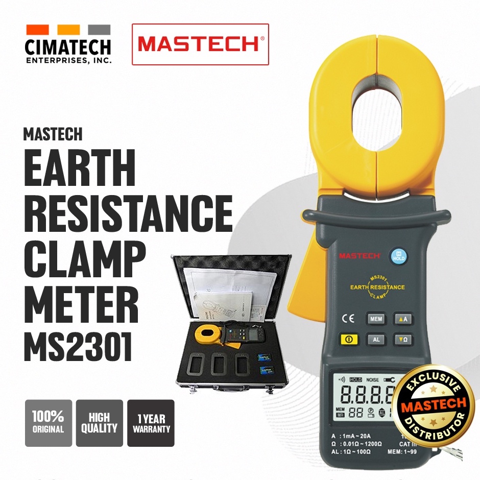 CIMATECH - Mastech MS2301 Earth Resistance Clamp Meter | Shopee Philippines